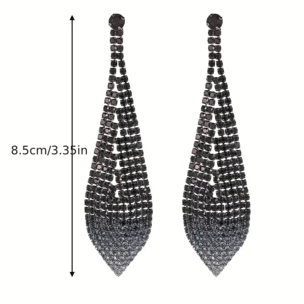 New Rhinestone Dangle Earrings - image 3